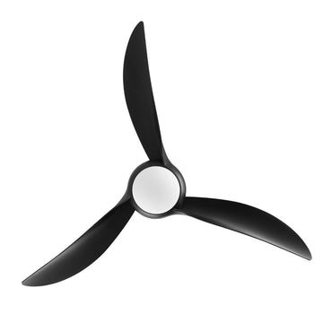Aviator 52" Coastal Vintage Iron/Plastic Mobile-App/Remote-Controlled 6-Speed Retro Swirl Integrated LED Ceiling Fan - JONATHAN Y